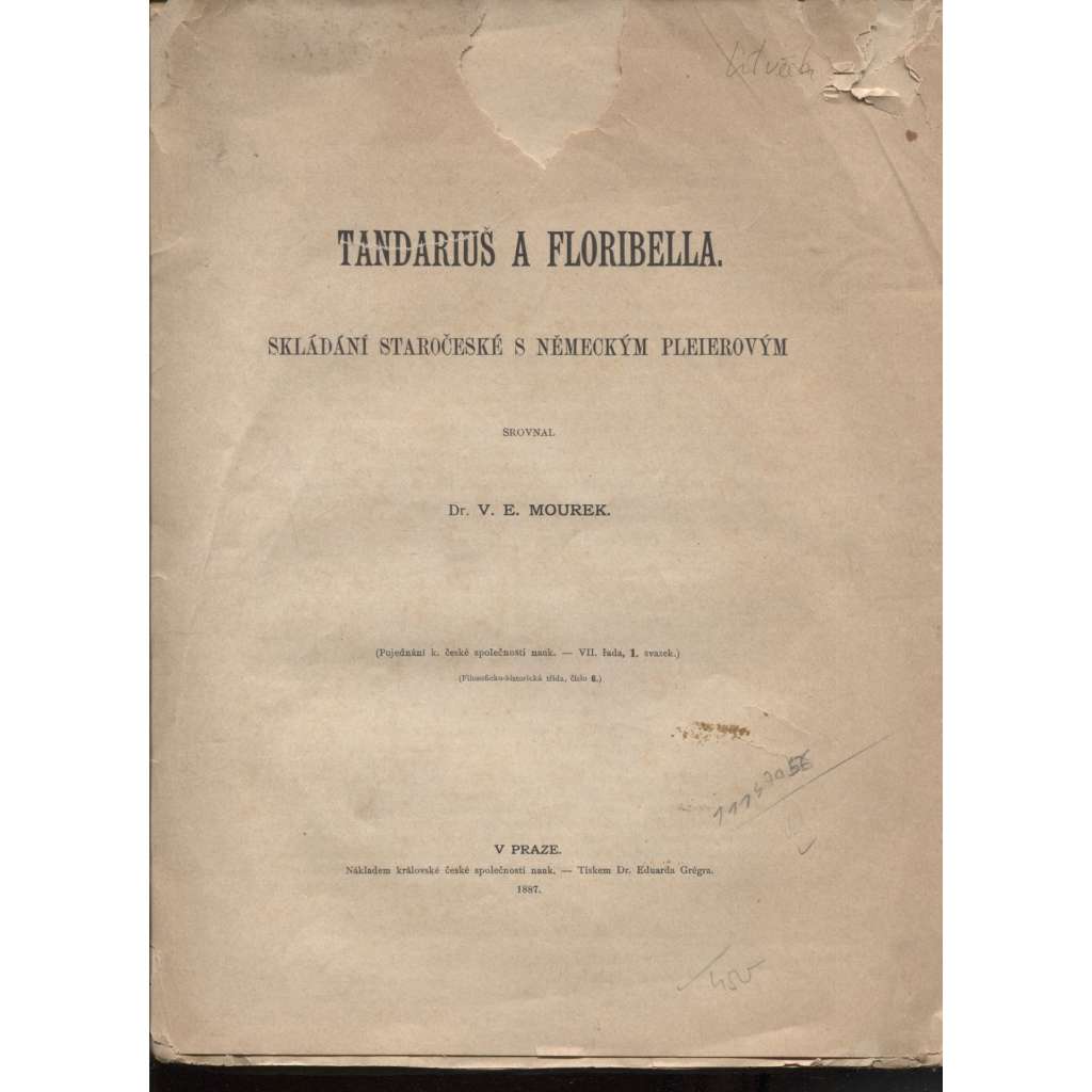 Tandarius a Floribella. Skládání staročeské s německým pleierovým (1887)
