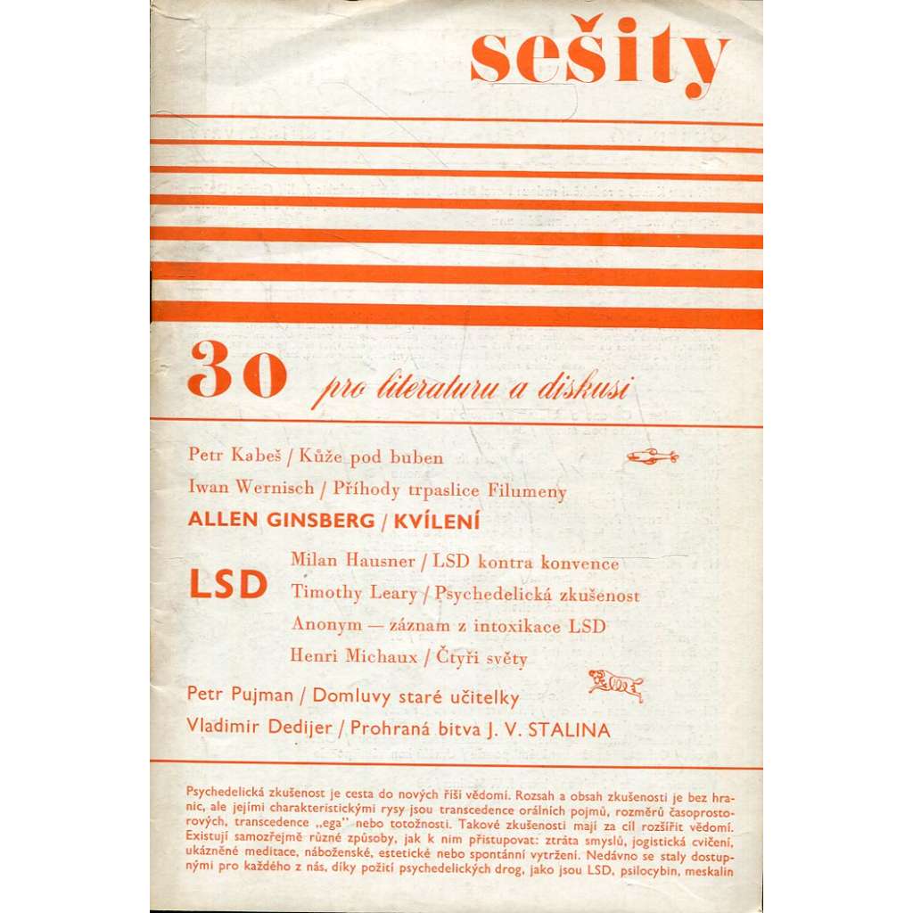 Sešity pro literaturu a diskusi 30 – duben 1969