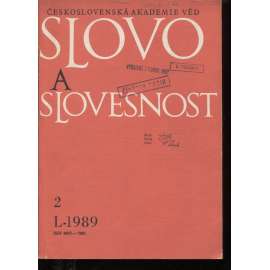 Slovo a slovesnost, ročník L./1989, číslo 2. (jazykověda, časopis)