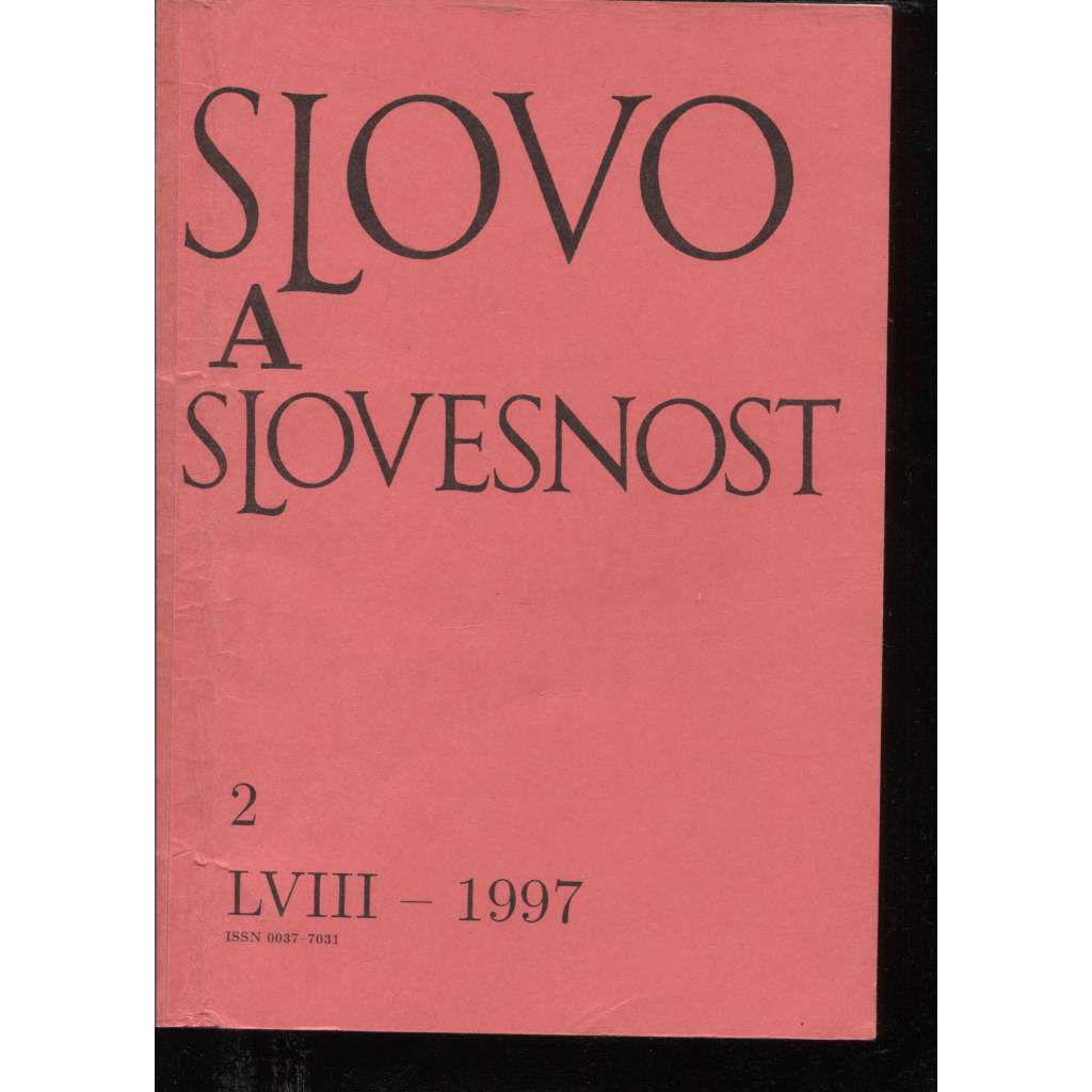 Slovo a slovesnost, ročník LVIII./1997, číslo 2. (jazykověda, časopis)