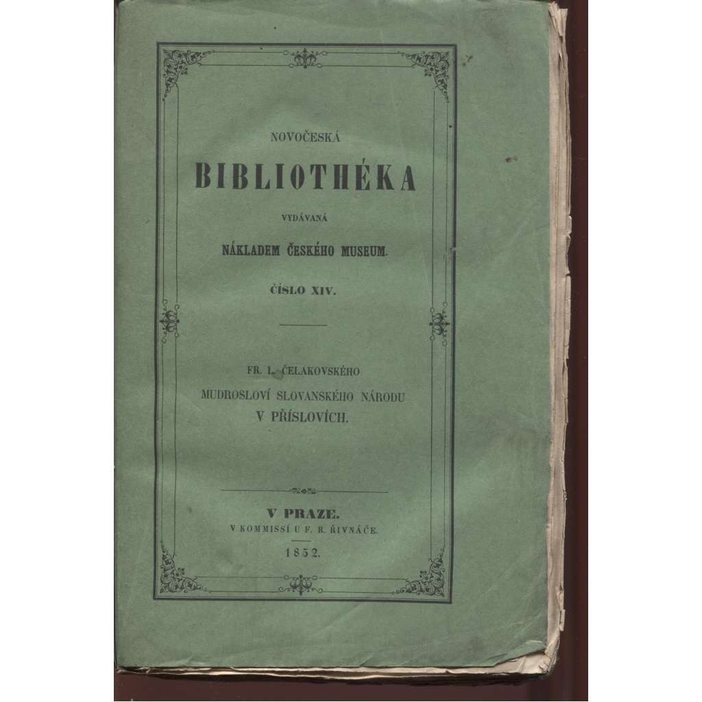 Mudrosloví národu slovanského ve příslovích (1852)