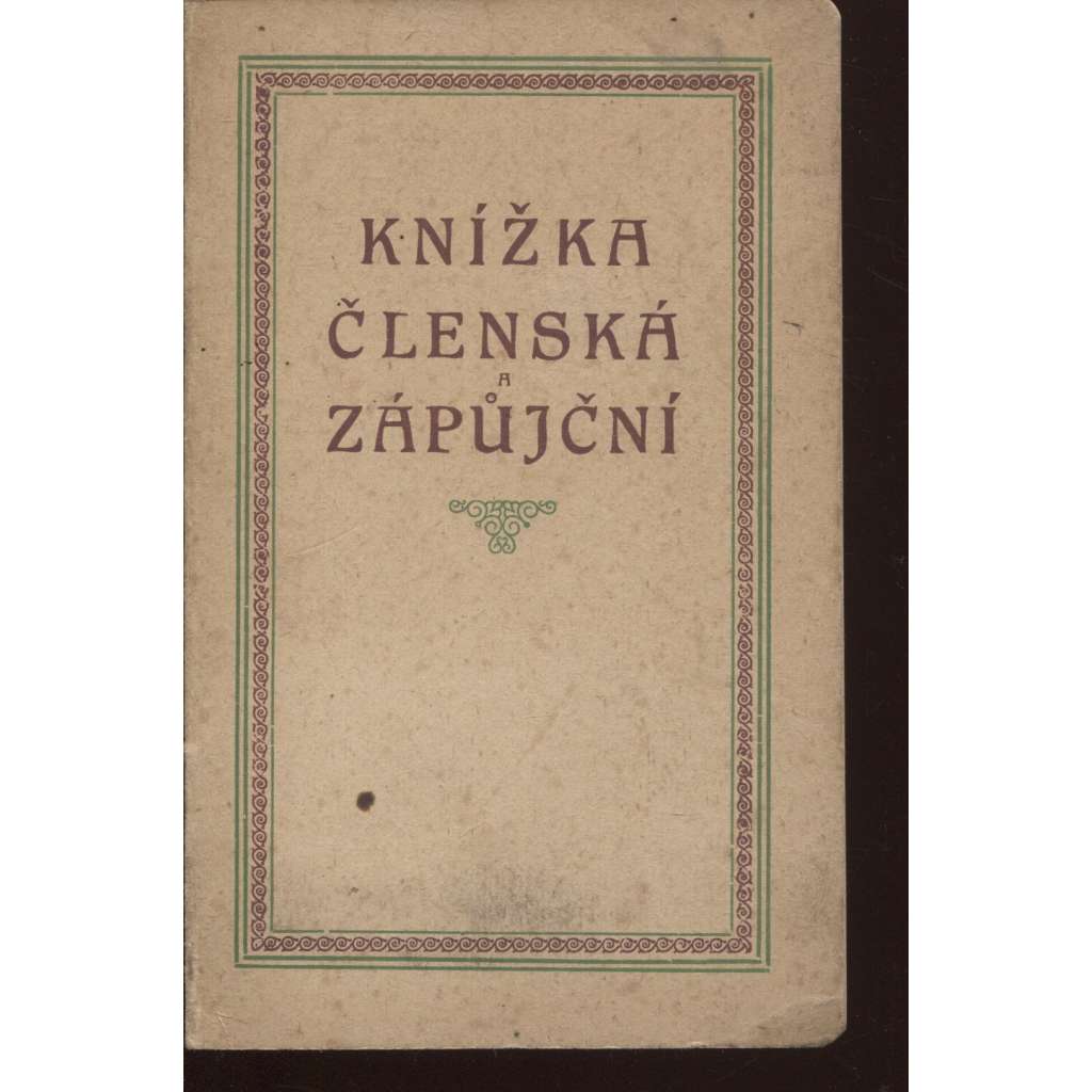 Knížka členská a zápůjční (Voltuš, Rožmitál pod Třemšínem)