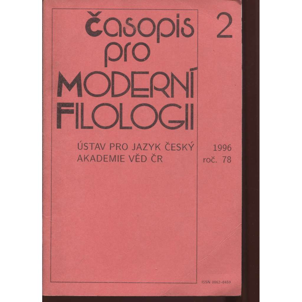 Časopis pro moderní filologii 2/1996, ročník 78 (filologie)