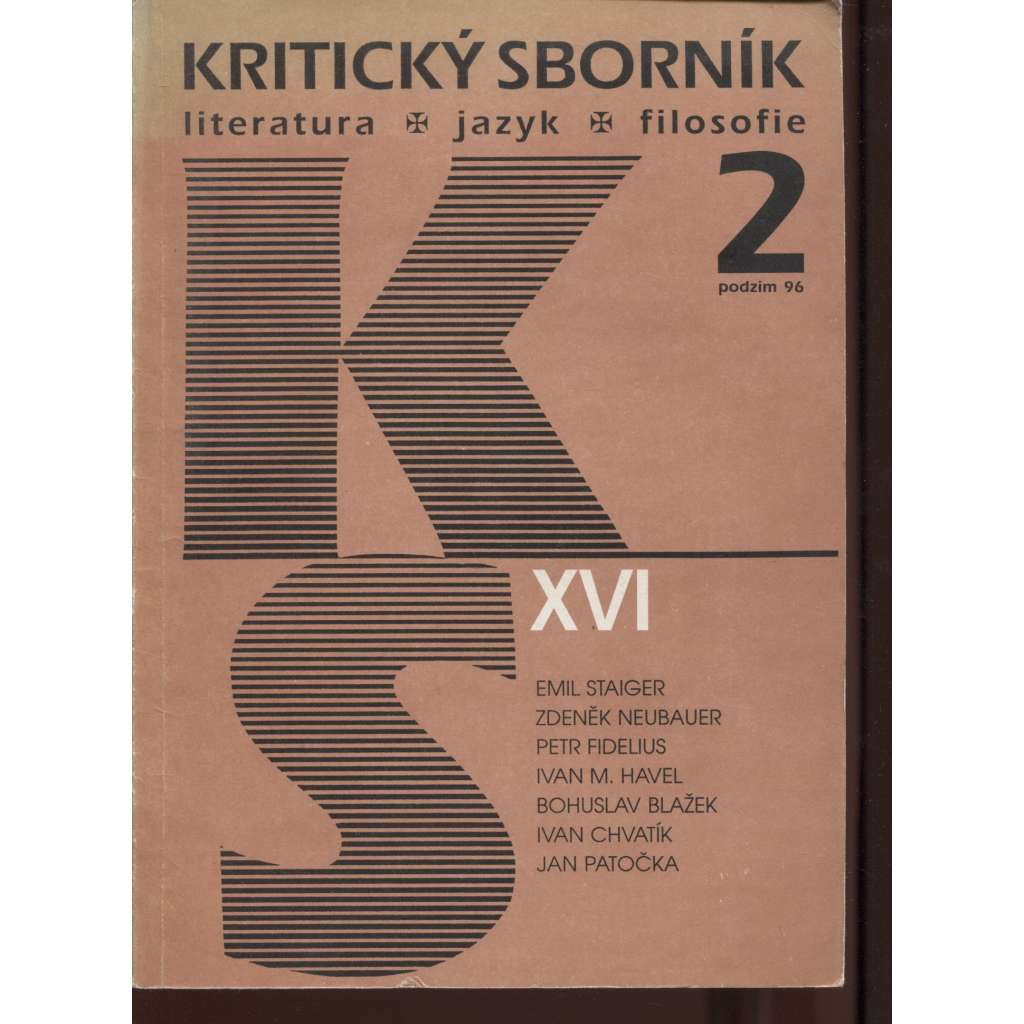 Kritický sborník 2/1996, ročník XVI. (Literatura - jazyk - filosofie)