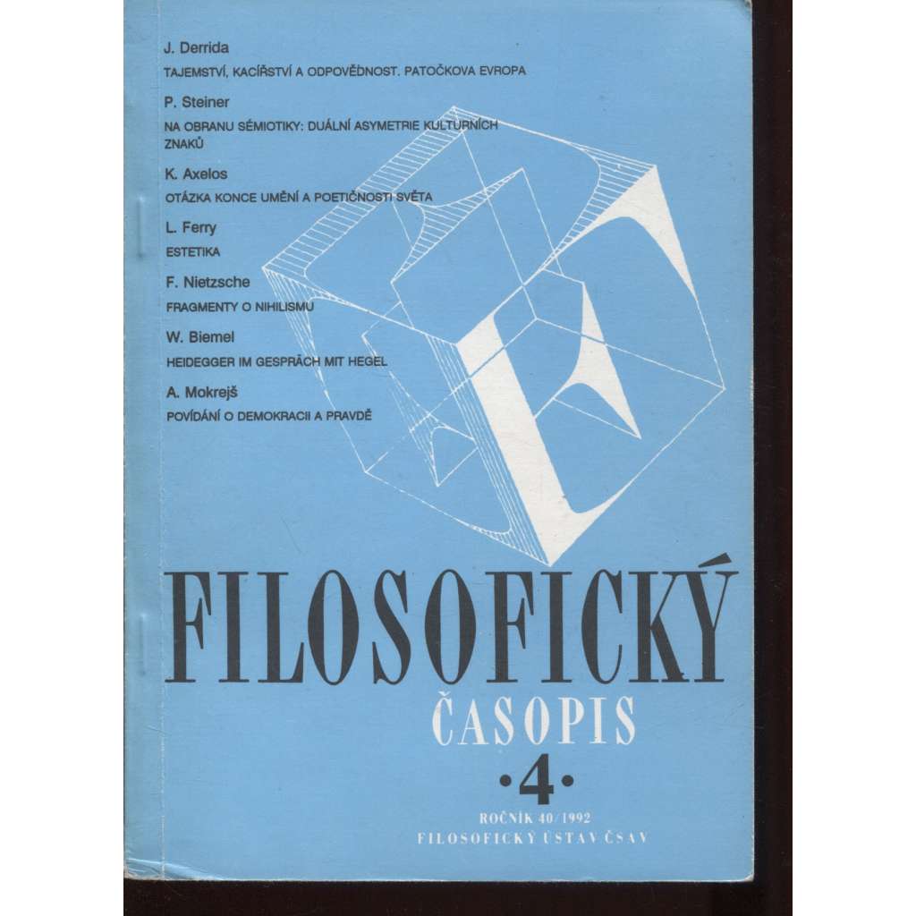 Filosofický časopis 4., ročník 40/1992