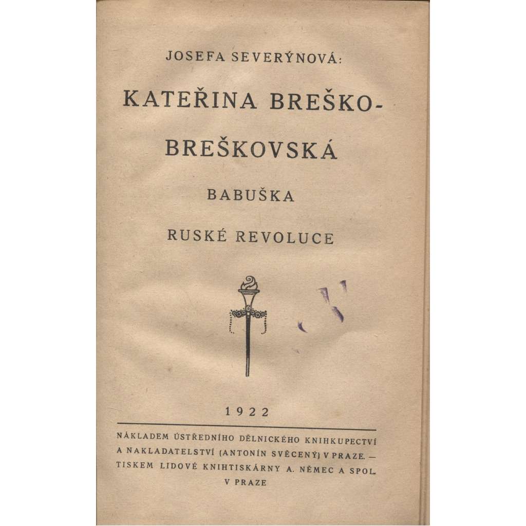 Kateřina Breško-Breškovská, babuška ruské revoluce