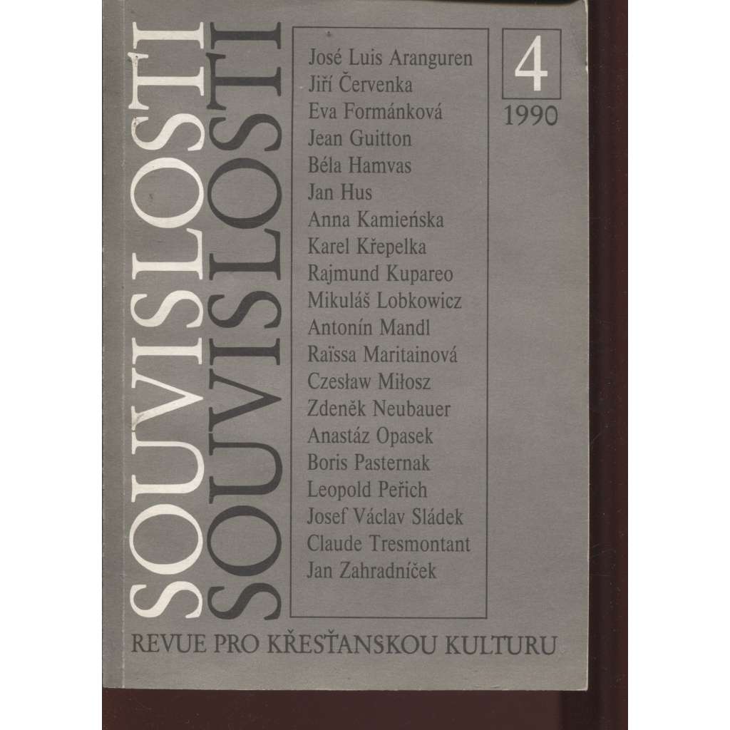 Souvislosti 4/1990. Revue pro křesťanskou kulturu