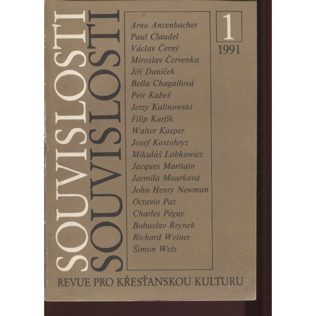 Souvislosti 1/1991. Revue pro křesťanskou kulturu