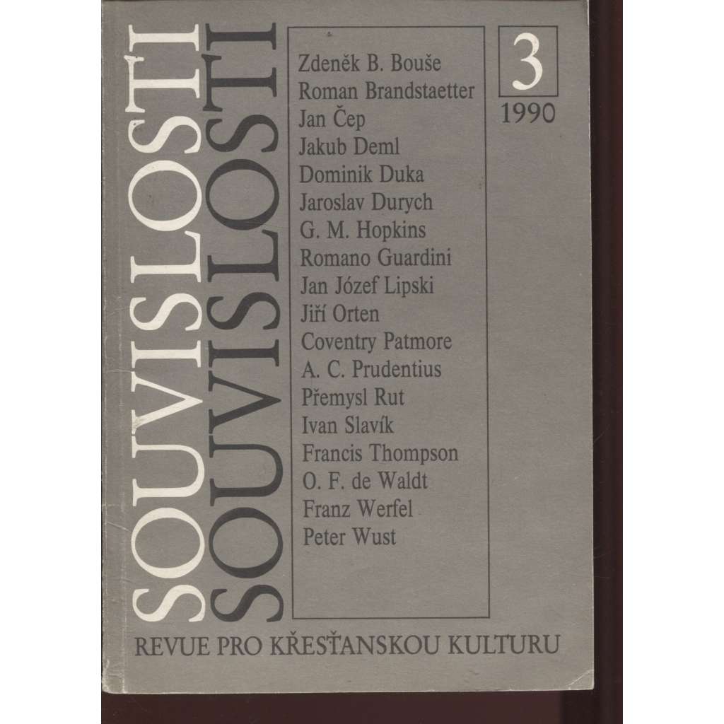 Souvislosti 3/1990. Revue pro křesťanskou kulturu