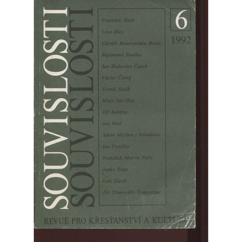 Souvislosti 6/1992, ročník 3. Revue pro křesťanství a kulturu