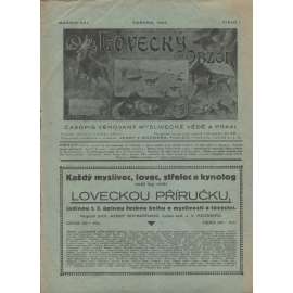 Lovecký obzor, ročník XXI., Nekompletní číslo 1/1923. Časopis věnovaný myslivecké vědě a praxi (myslivost)