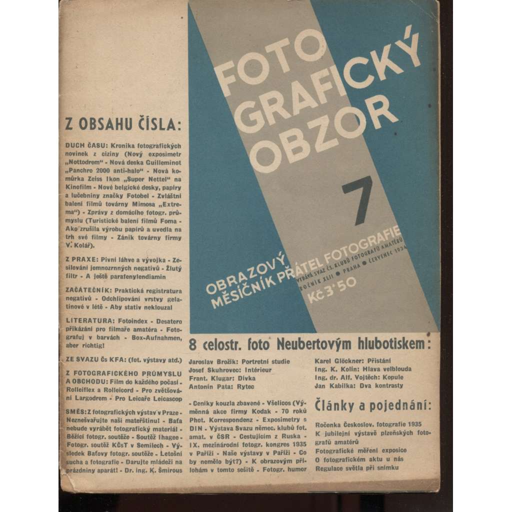 Fotografický obzor, ročník XLII., číslo 7/1934