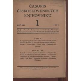 Časopis československých knihovníků, ročník VIII./1929, číslo 1.-3.