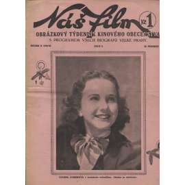 Náš film, ročník II./1938-1939, číslo 2. Obrázkový týdenník kinového obecenstva (Deanna Durbinová)