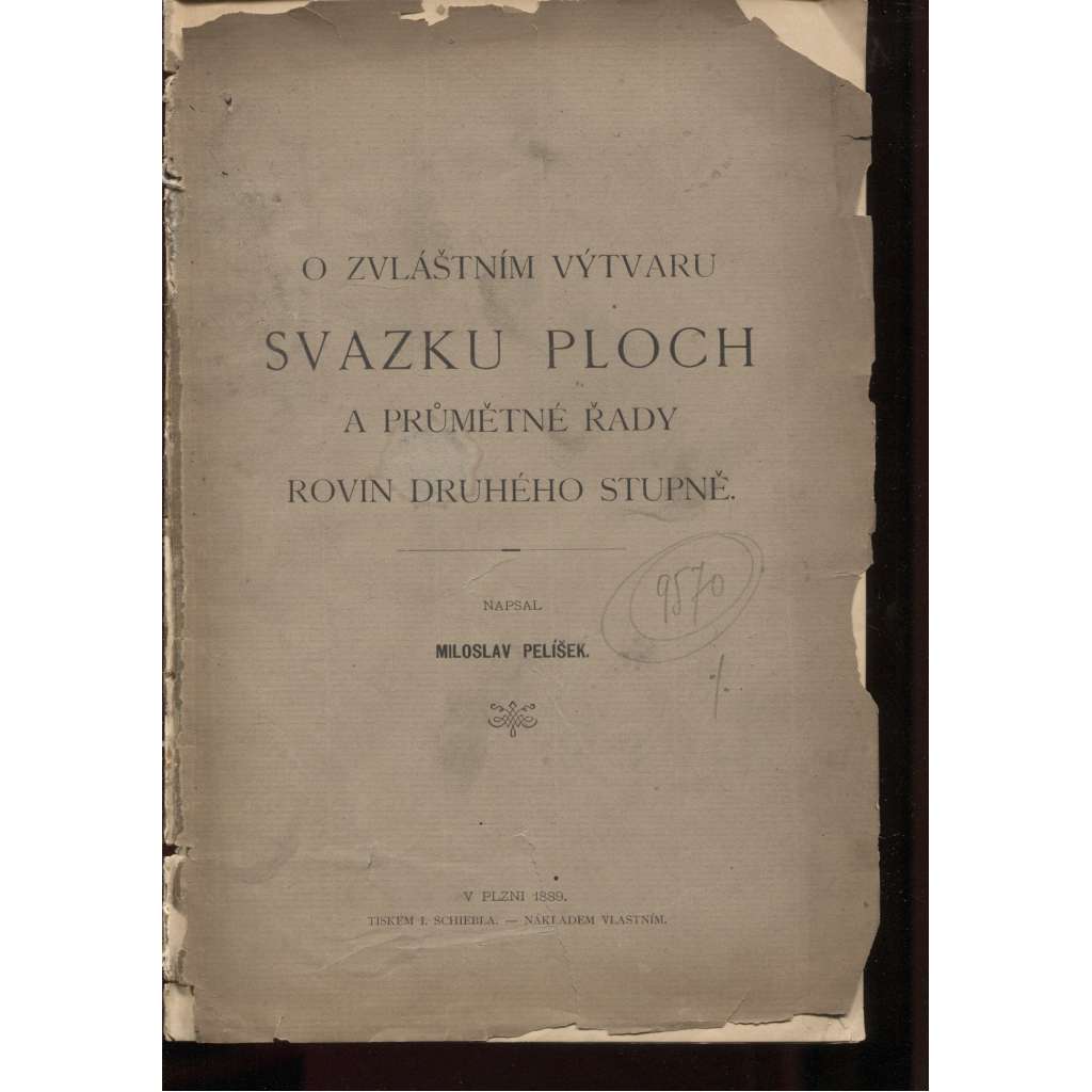 O zvláštním výtvaru svazku ploch a průmětné řady rovin druhého stupně (matematika)