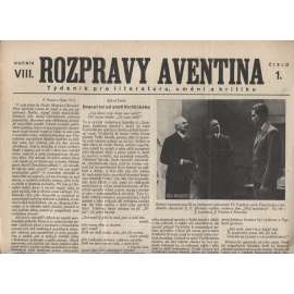 Rozpravy Aventina, ročník VIII./1932, čísla: 1.-10. Týdeník pro literaturu, umění a kritiku