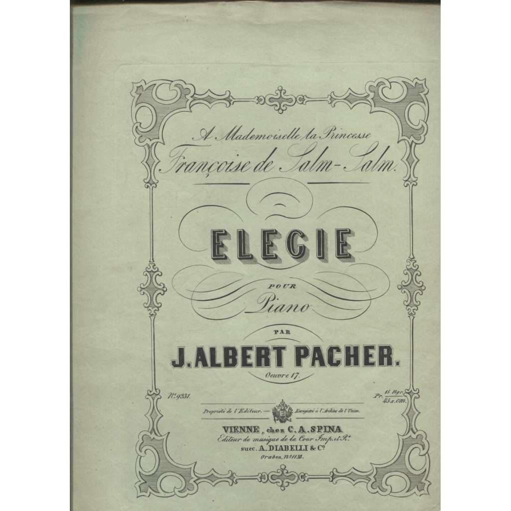 J. Albert Pacher: Elegie (klavír)