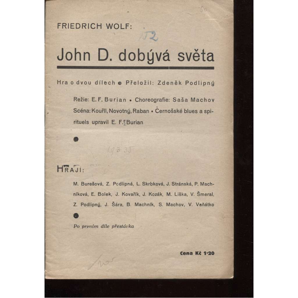 John D. dobývá světa (divadlo, program divadla)