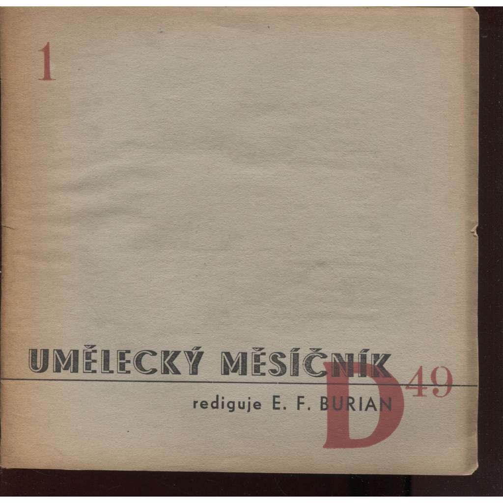 Umělecký měsíčník D 48, ročník XI., čísla 1.-10/1950-1951 (chybí 1. číslo)