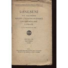 Usnesení VII. valného sjezdu Československé obce sokolské v Praze (Sokol)