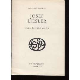 Josef Liesler - soupis knižních značek  (exlibris, bez příloh)