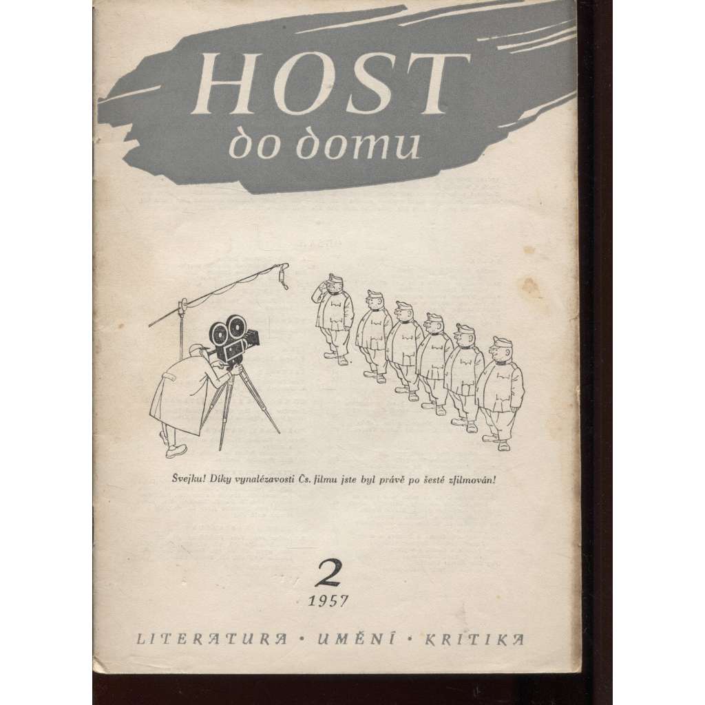 Host do domu, č. 2./1957. Měsíčník pro literaturu, umění a kritiku