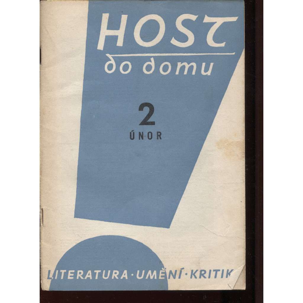 Host do domu, č. 2./1958. Měsíčník pro literaturu, umění a kritiku