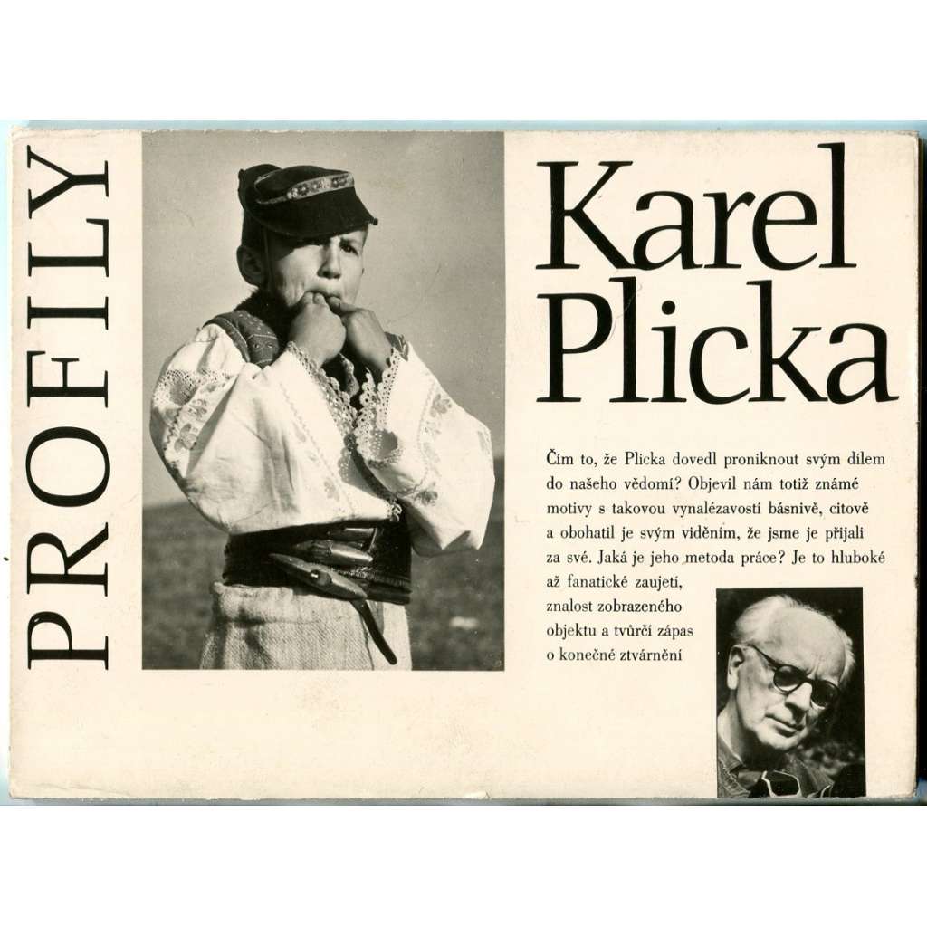 Karel Plicka [= Edice Profily] [12x fotografie; Praha; Slovensko; pohledy; pohlednice; druhé vydání]