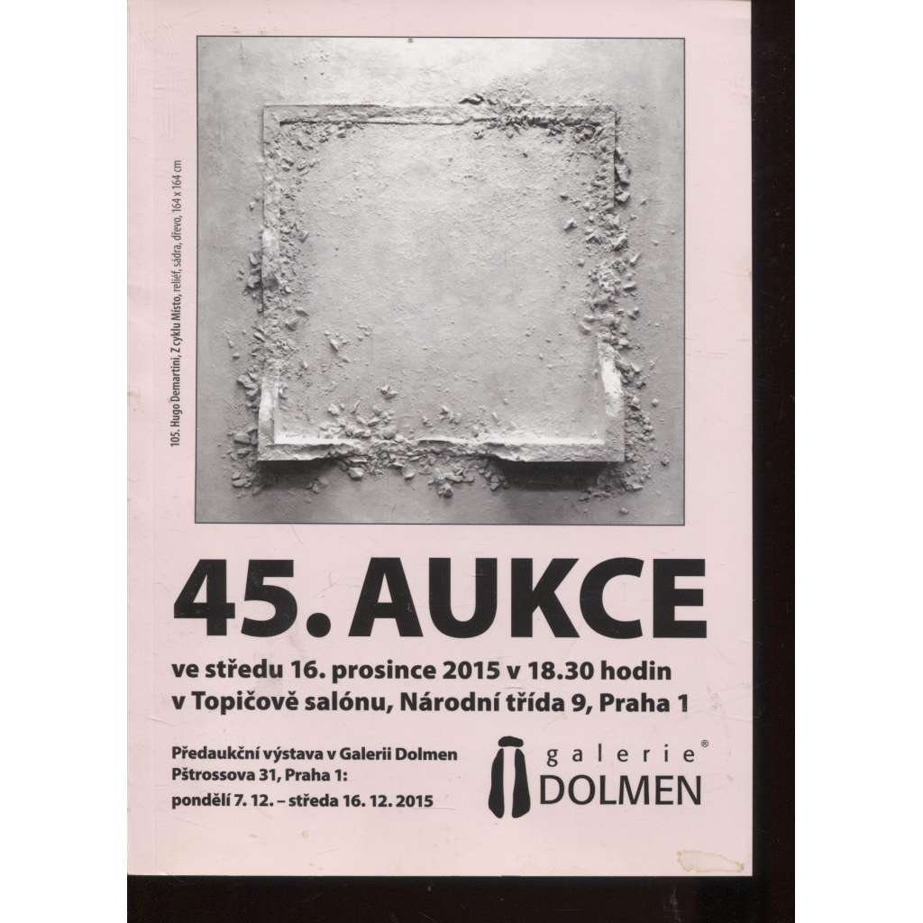 45. Aukce Galerie Dolmen (aukční katalog, obrazy, umění)