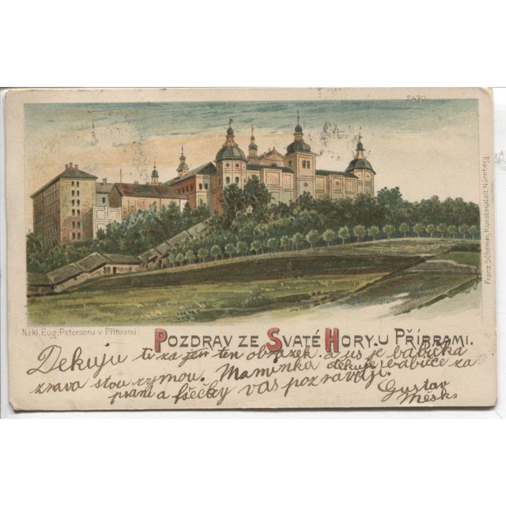 Svatá Hora, Příbram, litografie