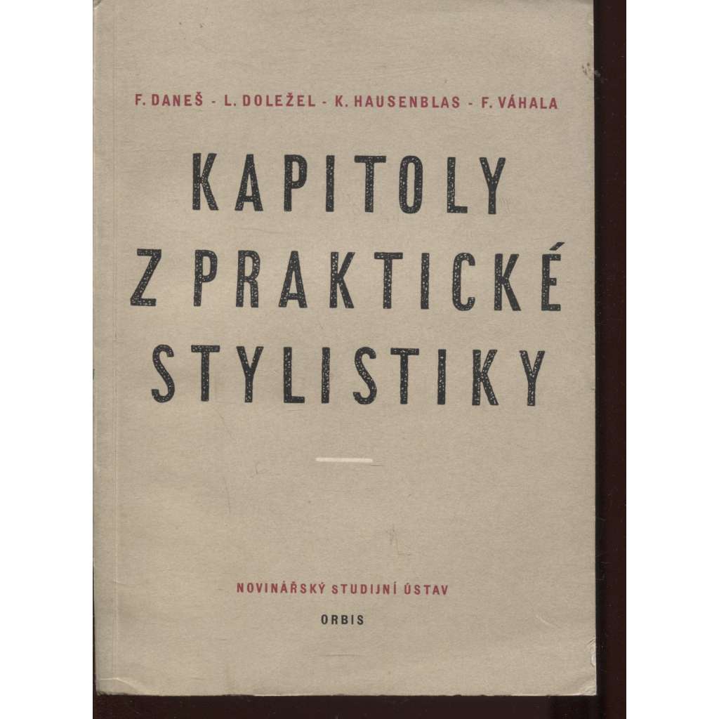 Kapitoly z praktické stylistiky