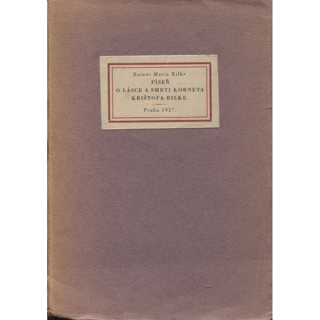 Píseň o lásce a smrti korneta Kryštofa Rilke