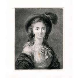 Portrait de Madame Vigée-Lebrun (par elle-meme) [1870-1895; lept; grafika; umění; ženský portrét; umělkyně]