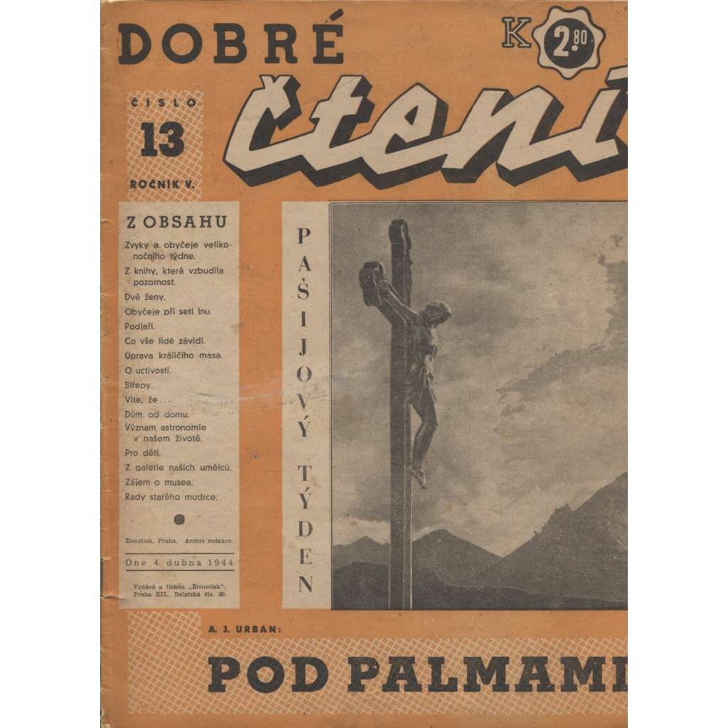 Dobré čtení číslo, ročník V., číslo 13/1944