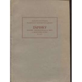 Zápisky Katedry československých dějin a archivního studia II./1957 (archivnictví)