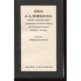 Dílo J. A. Rimbauda [Rimbaud - Básně - Pouště lásky - Iluminace - Sezóna v pekle - Opilý koráb aj.] (typografická úprava Jindřich Štyrský)