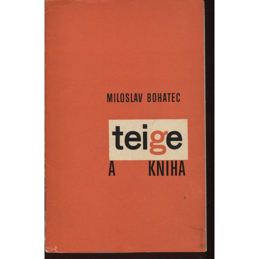 Karel Teige a kniha (avantgarda)