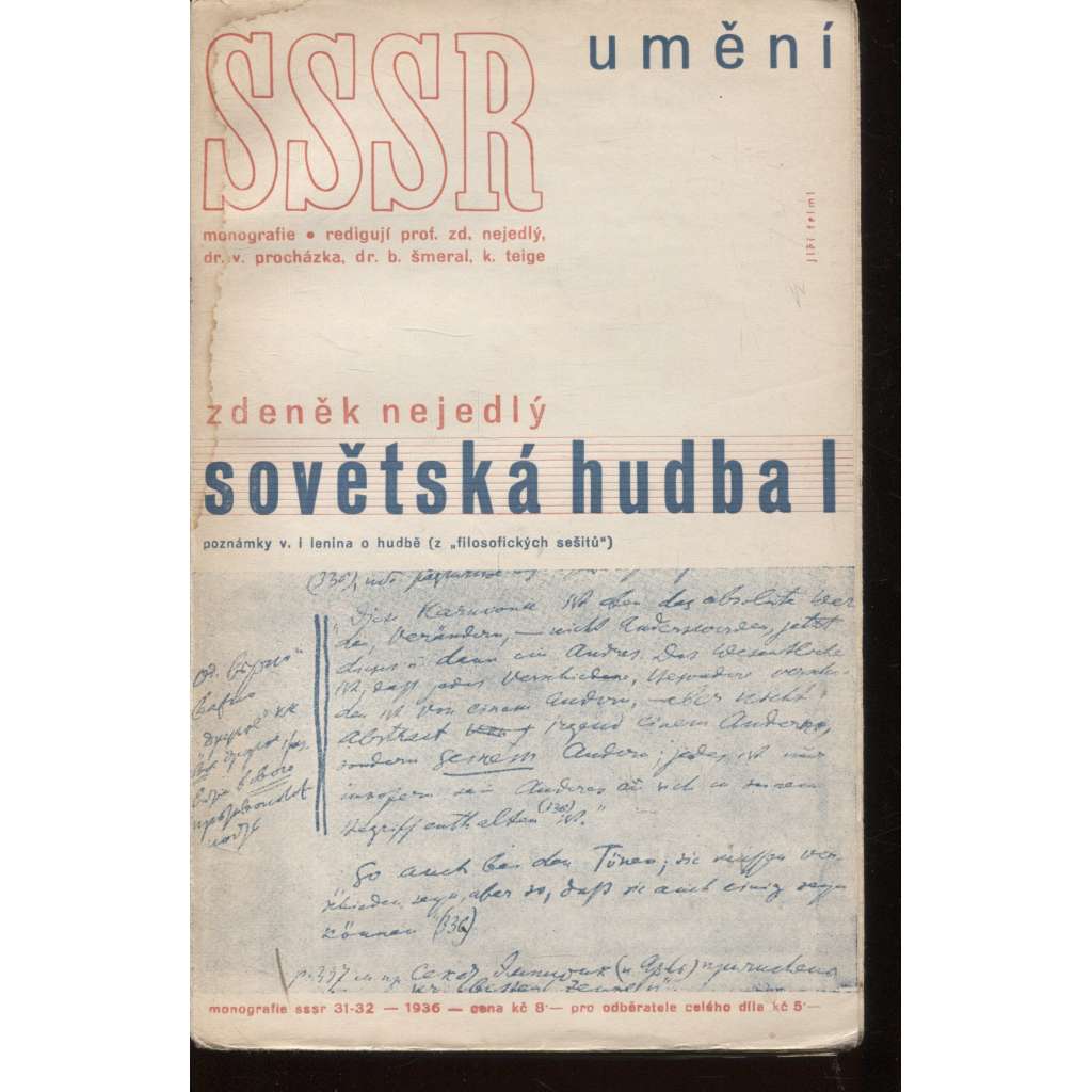 Sovětská hudba I. a II. (umění SSSR, z Monografie Sovětský Svaz - Rusko) - avantgarda