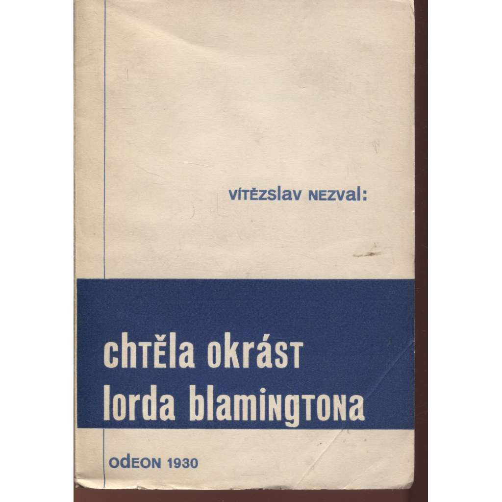 Chtěla okrást lorda Blamingtona (typo Karel Teige)