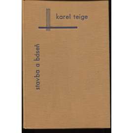 Stavba a báseň (obálka vevázána a typo Karel Teige) - 1927