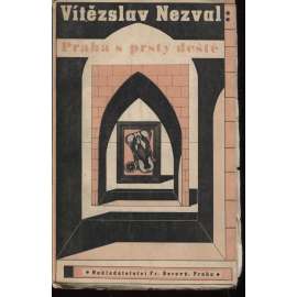 Praha s prsty deště (obálka Karel Teige) - avantgarda