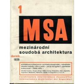 MSA. Mezinárodní soudobá architektura, sv. 1 (1929) [avantgarda; funkcionalismus; konstruktivismus; obálka Karel Teige]
