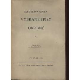 Vybrané spisy drobné, II. díl (Jaroslav Goll)