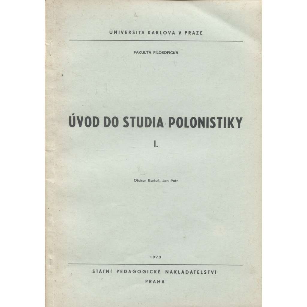 Úvod do studia polonistiky I.