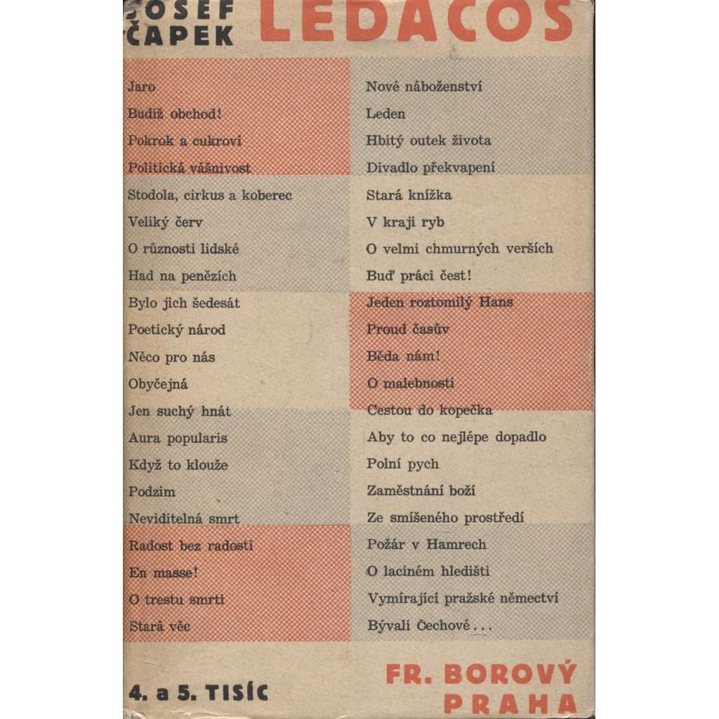 Ledacos (obálka Josef Čapek)