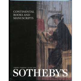 Sotheby's. Continental Books and Manuscripts [aukční katalog; aukce; iluminované rukopisy; knihy; rukopisy; staré tisky]