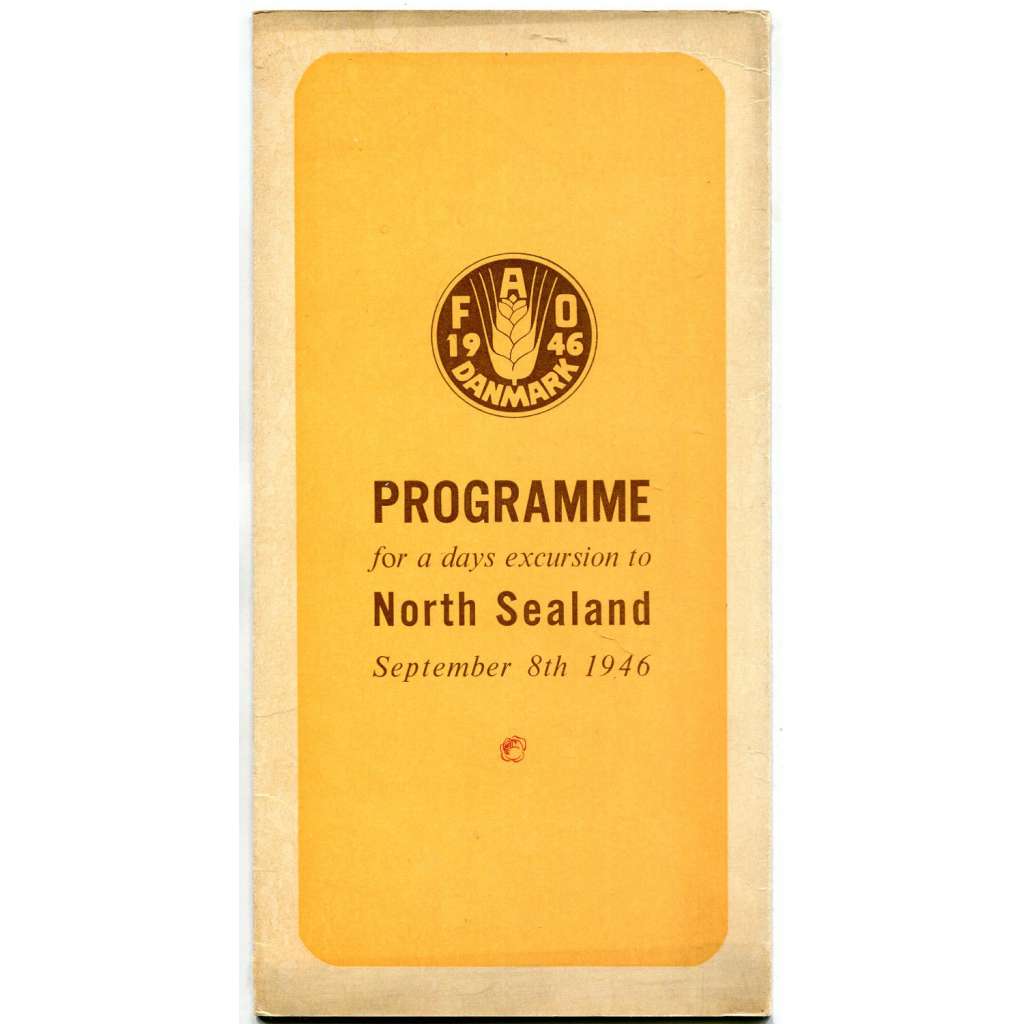 Programme for a days excursion to North Sealand, September 8th 1946 [Dánsko; Kodaň; Zealand; mapa; průvodce]