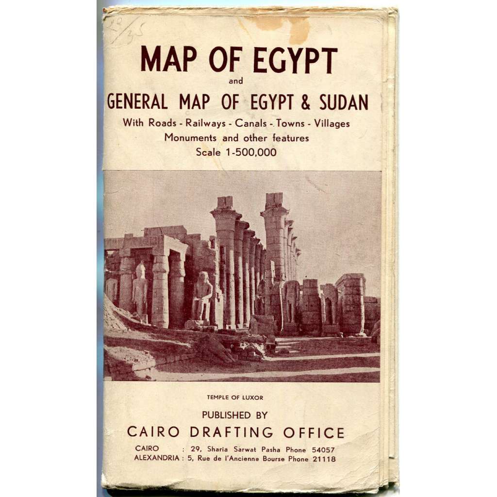 Map of Egypt and General Map of Egypt & Sudan	["Mapa Egypta a obecná mapa Egypta a Súdánu"; Afrika]