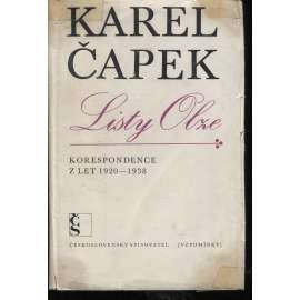 Listy Olze (Karel Čapek - Olga Scheinpflugová - korespondence, dopisy)