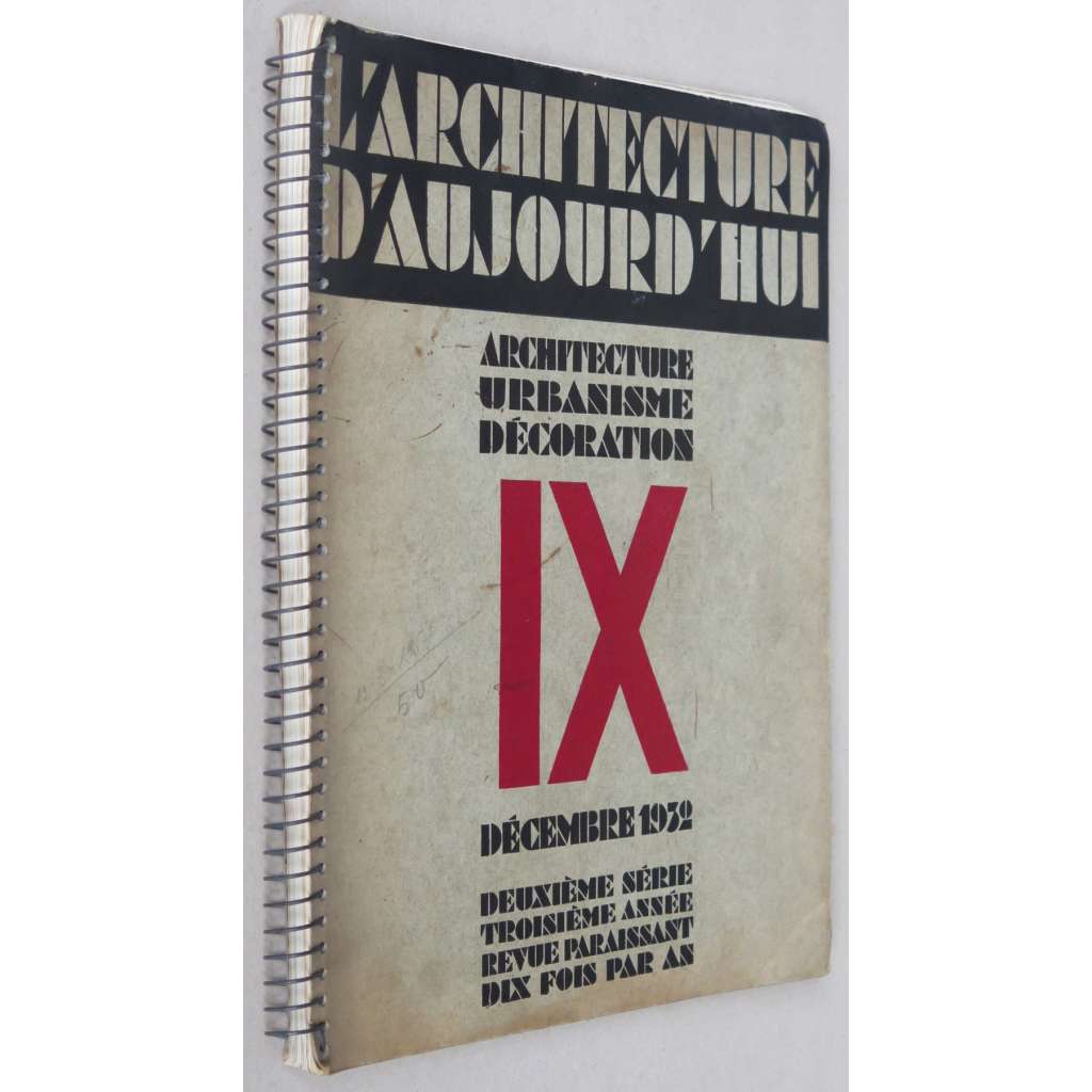 L'Architecture d'Aujourd'hui, roč. 3, 1932, č. 9 [moderní architektura; avantgarda; časopis; funkcionalismus; Francie]